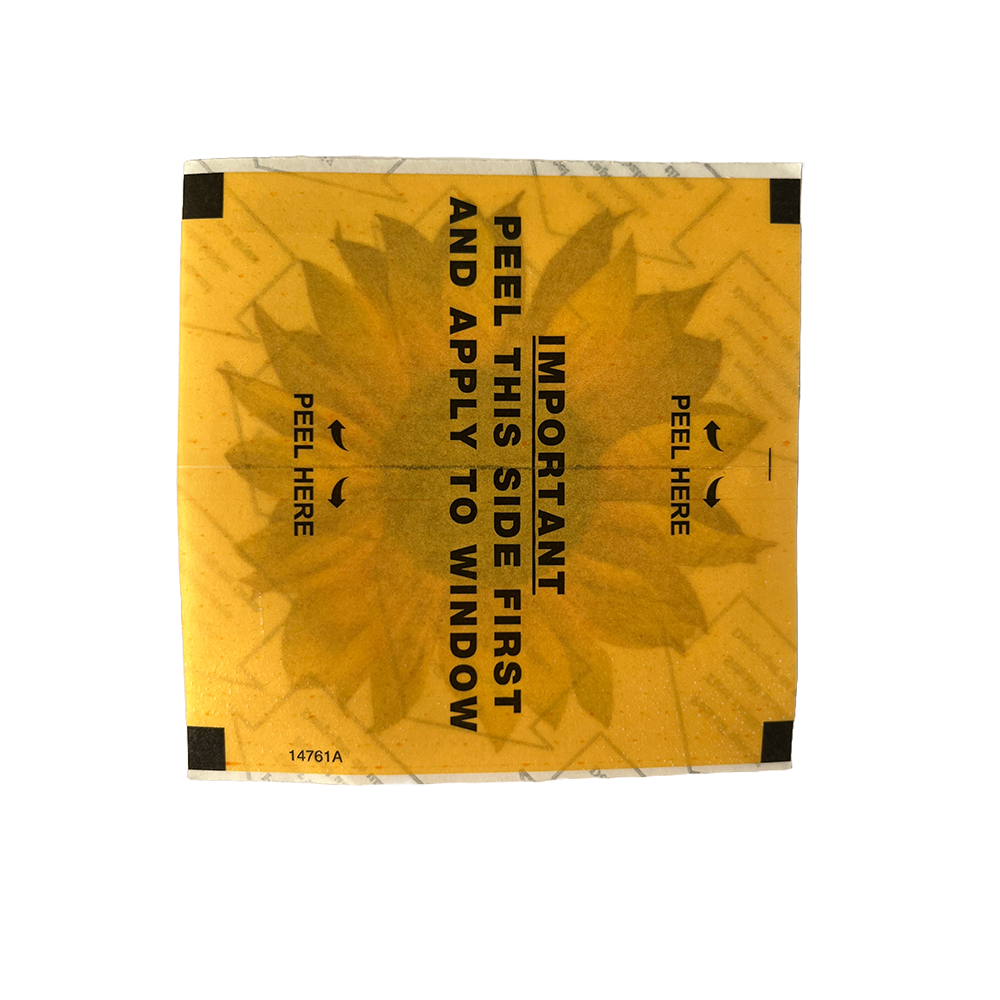 Napraforgó ablakmatrica 7,9x7,9cm (Legyek és más repülő rovarok befogására)