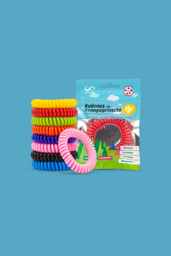 Elysium kullancs- és szúnyogriasztó szilikon karkötő és hajgumi - Image 2