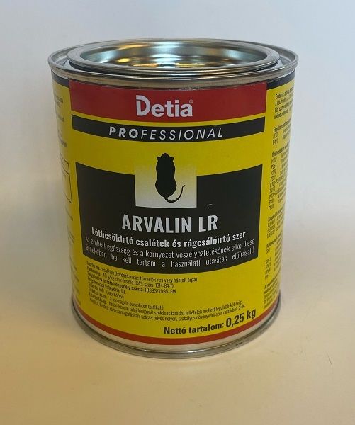 ARVALIN LR Lótücsökirtó csalétek és rágcsálóirtó szer 0,25 kg